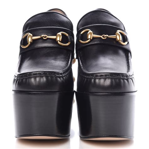 studded gucci loafers|GUCCI Malaga Kid Pearl Studded Vegas Platform Loafers 38 .